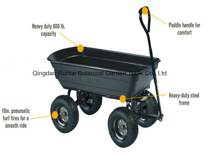 Heavy Duty Four Wheels Garden Wagon Tool Cart