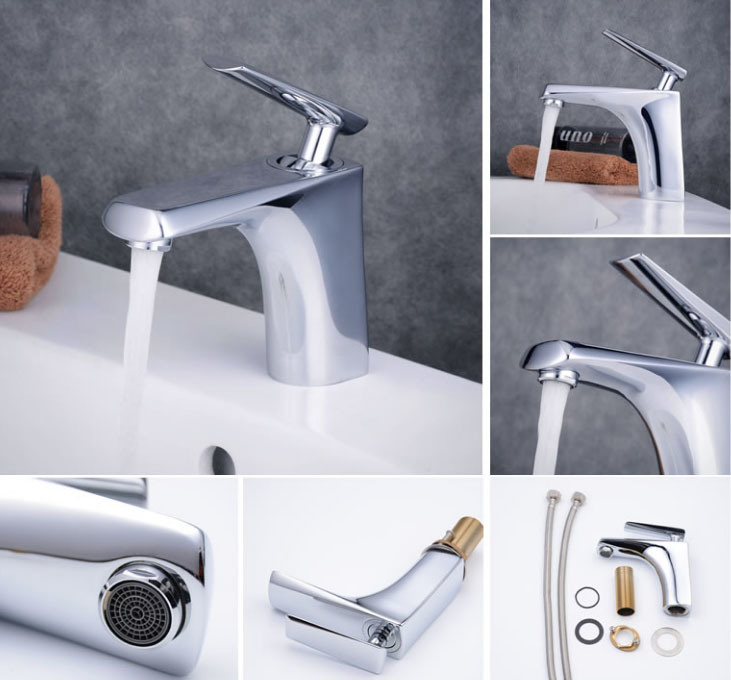 New Style Brass Material Single Handle Bathroom Basin Faucet for Sanitary Ware