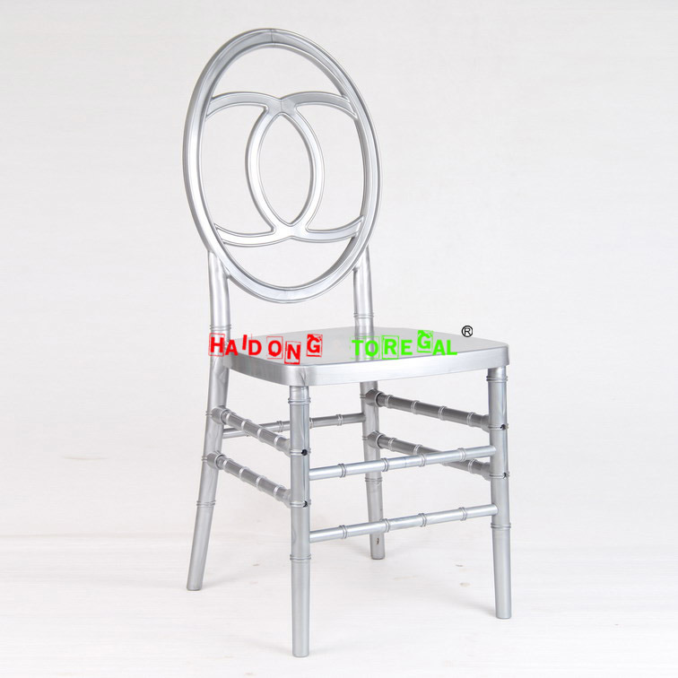 Silver Color Acrylic Resin Chiavari Infinity Wedding Chair