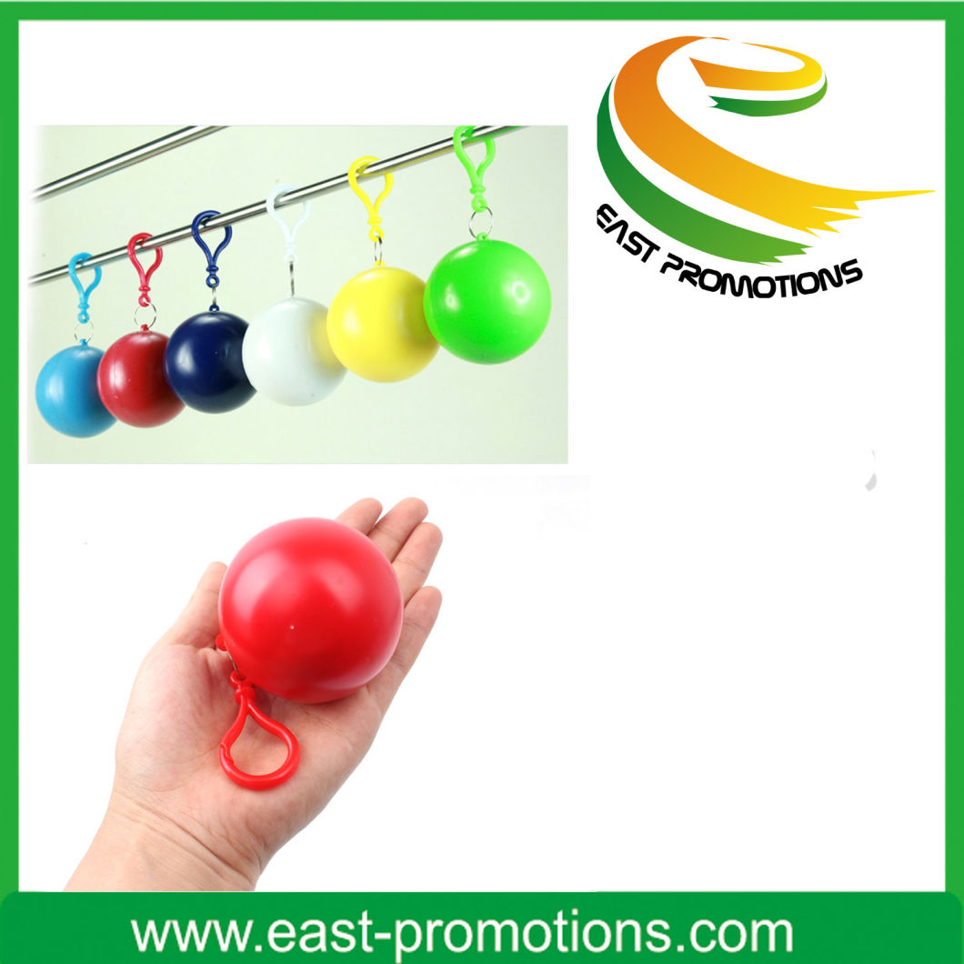 PE Plastic Disposable Poncho in Ball for Advertisement Promotion