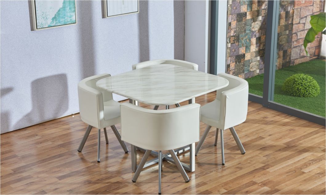 Glass Dining Table 1+4 New Design Dining Sets Dining Chair Hot Selling Popular Cheap Price Furniture 2019
