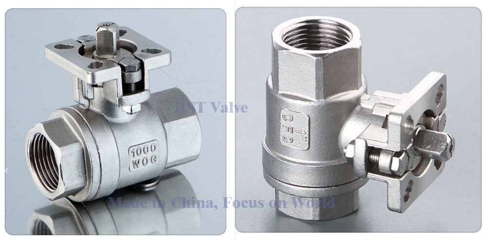 Stainless Steel 2PC Water Ball Valve with Pneumatic Actuator