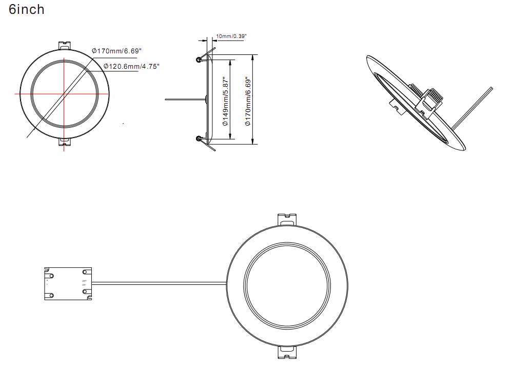 IP64 Round Indoor LED Luminaries LED Thin Panels, Edge-Lit Emitting LED Ceiling Lamp