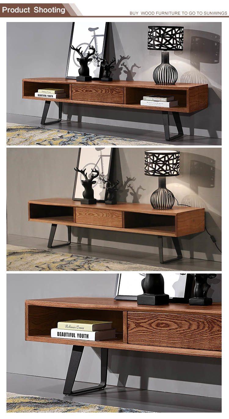 Contemporary Solid Wood TV Stand From China