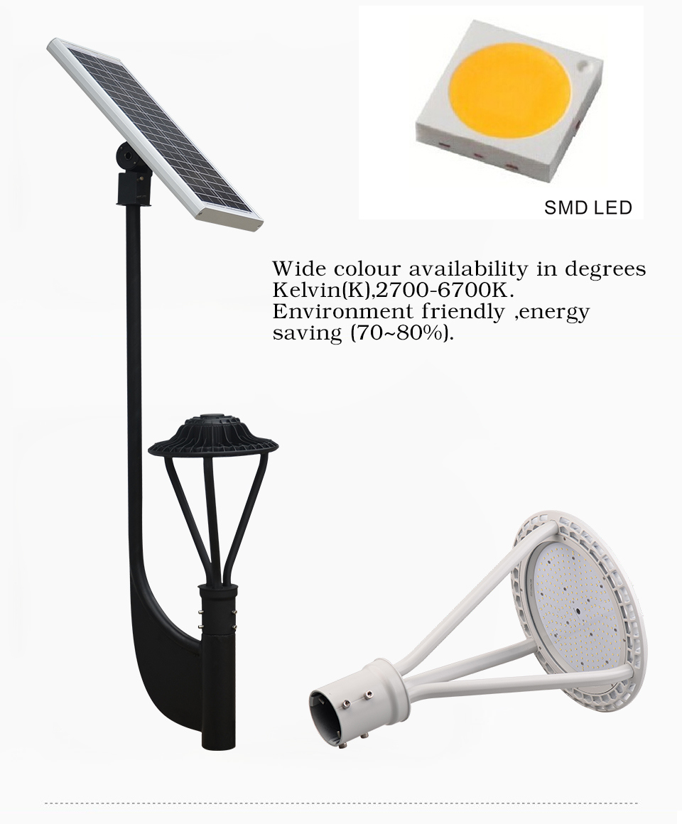 High Power 30W Solar Yard Lights with 3years Warranty