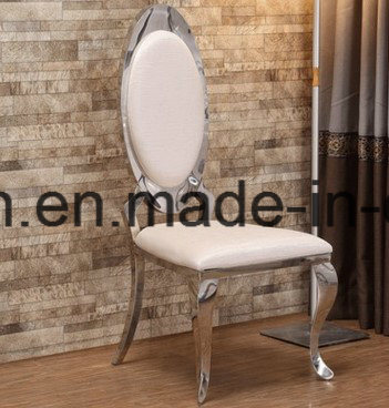 Stainless Steel Dining Chair Contemporary and Contracted Household Vogue Hotel Eat Desk and Chair Combination of Metal Leather Chair (M-X3489)