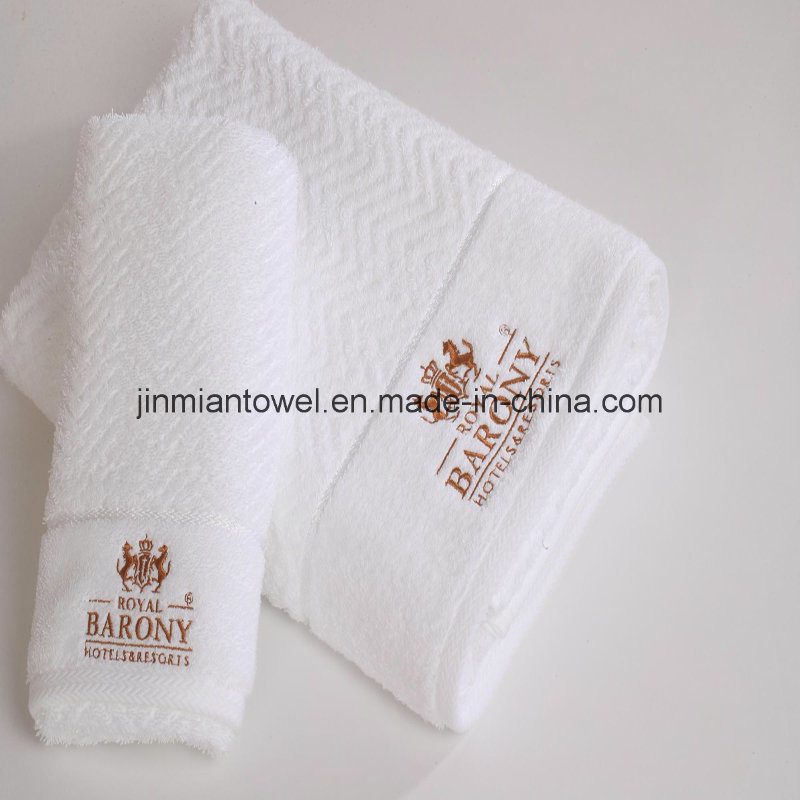 Wholesale 100% Cotton Bath Towels White Color Soft Hand-Feeling Hotel Towel