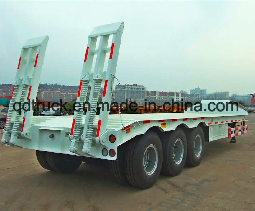 2/3/4 axles Lowbed semi trailer, heavy truck trailer/ low bed trailer