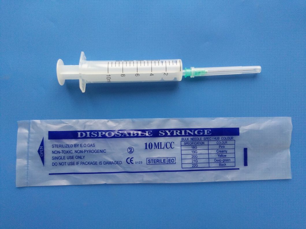 Disposable Syringe Two Parts 10ml with Hypodermic Needle