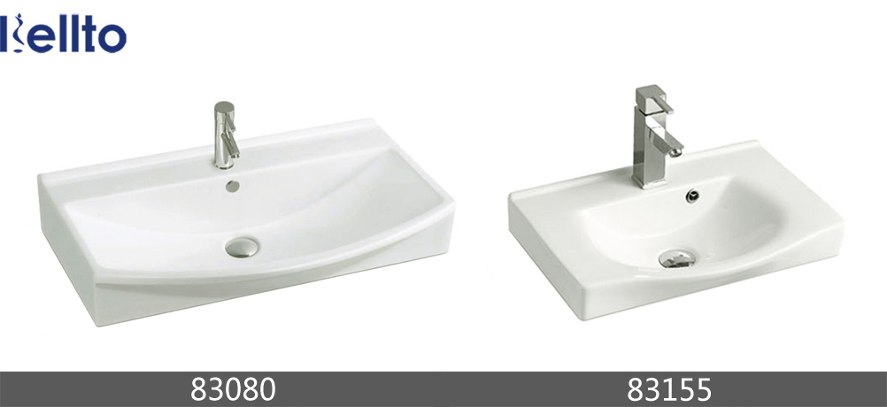 Wall Hung Cabinet Basin Wih Bathroom Faucet Hole (83045)