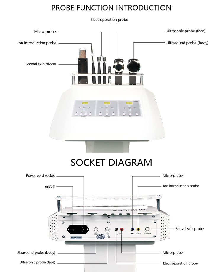 Ultrasound Mesotherapy Acne Scars Removal Skin Exfoliator Machine