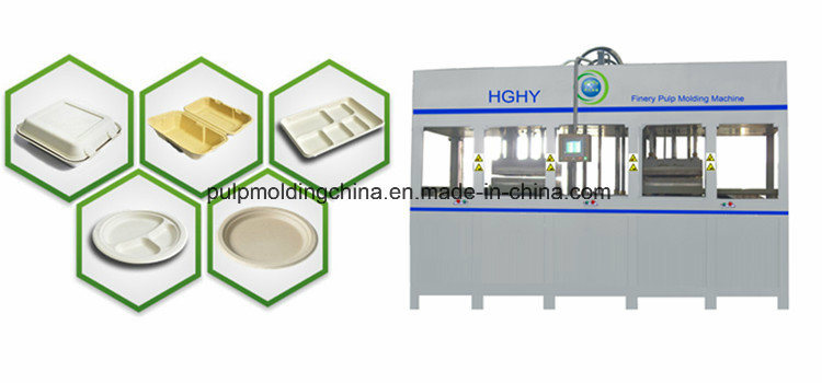 Hghy Good Price Automatic Disposable Sugarcane Paper Pulp Plate Making Machine