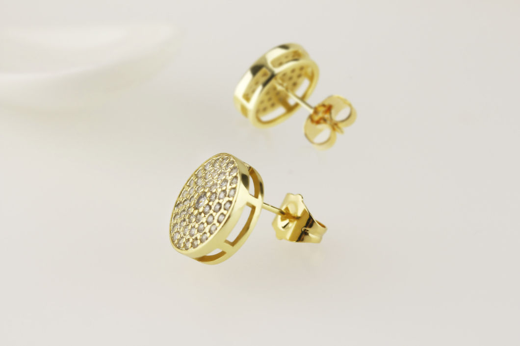 Micro Pave CZ Stud Earring for Women Fashion Accessories