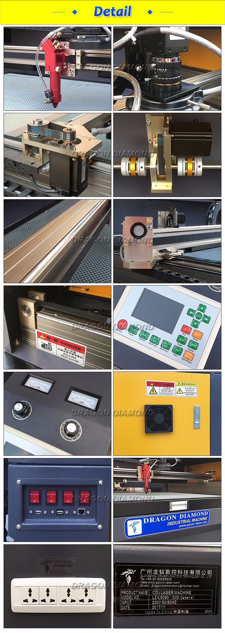 Non Metal Laser CNC Engraving Cutting Machine for Wood /Fabric/Plastic/Leather