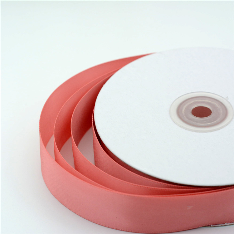Polyester Double Side Satin Ribbon Roll with Paper Core
