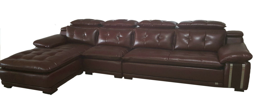 Best Quality U Shape Wholesale Price Genuine Leather Sofa (962)
