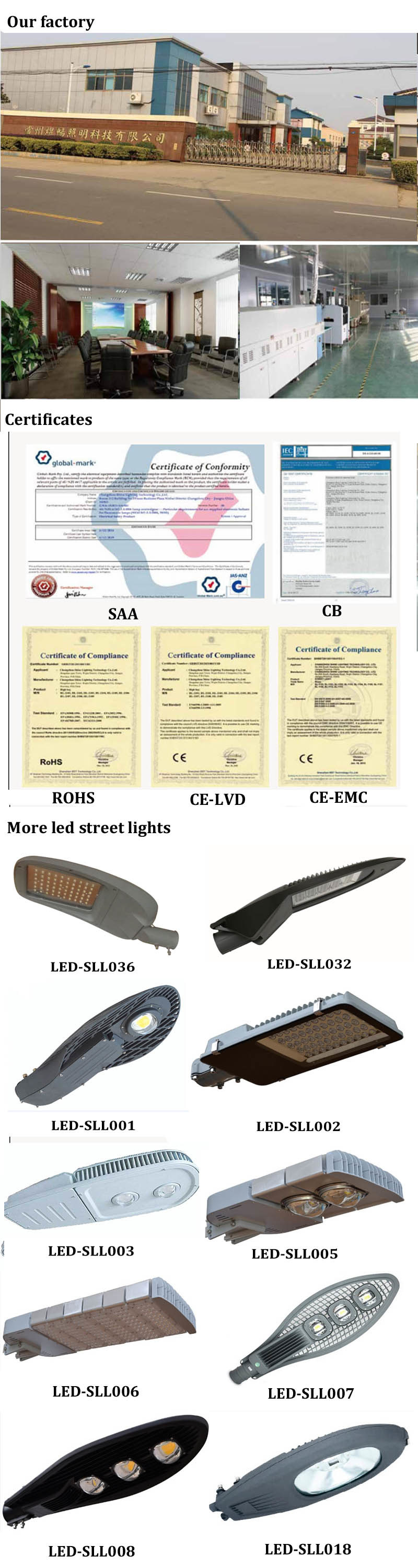 7years Warranty 110lm/W High Power LED Street Light