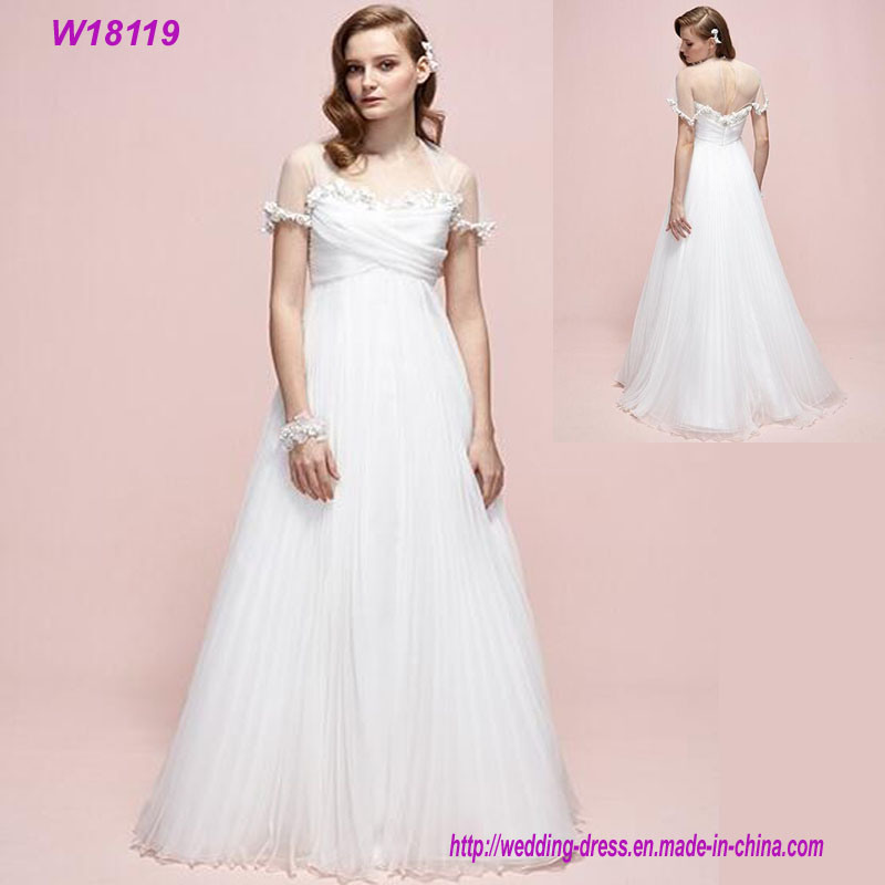 Made in China Plus Size Sexy Full Tulle Cheap Wedding Dresses