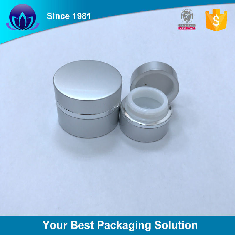 50g Refillable Frosted Glass Cosmetic Cream Jar Bottle Container with Silver Alumite Lid