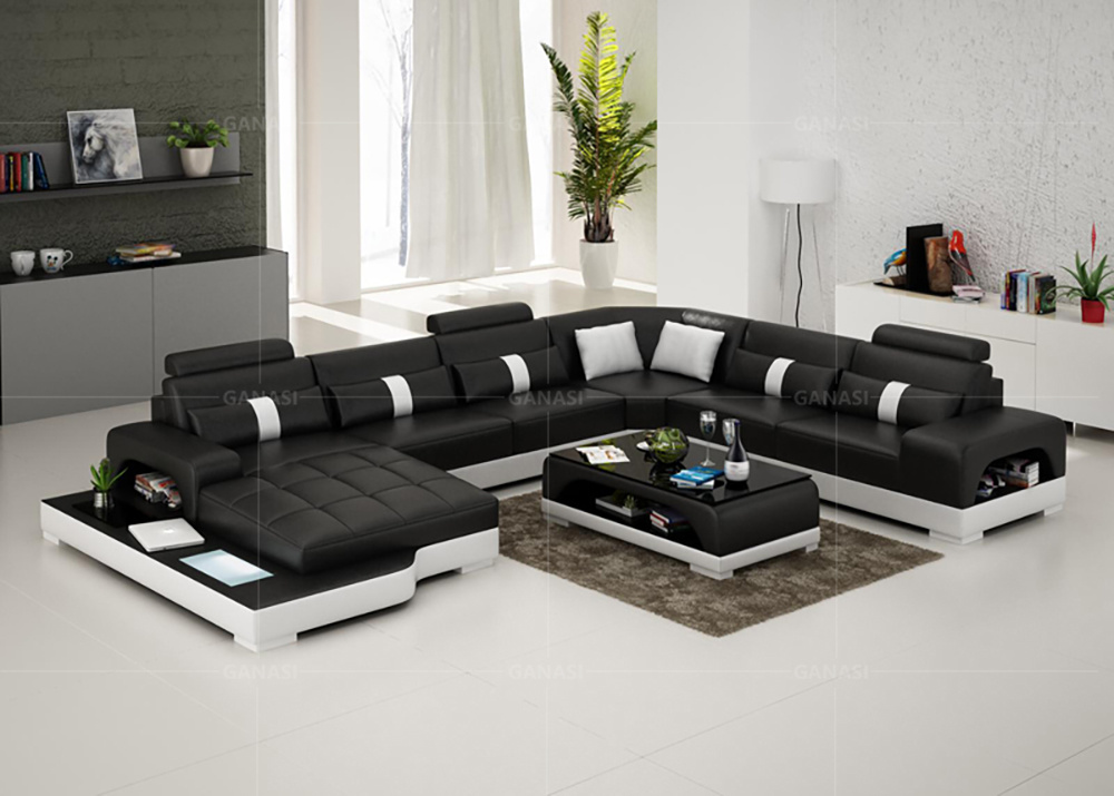 House LED Living Room Furniture Sectional Corner Sofa