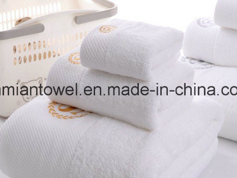 Wholesale 100% Cotton Bath Towels White Color Soft Hand-Feeling Hotel Towel