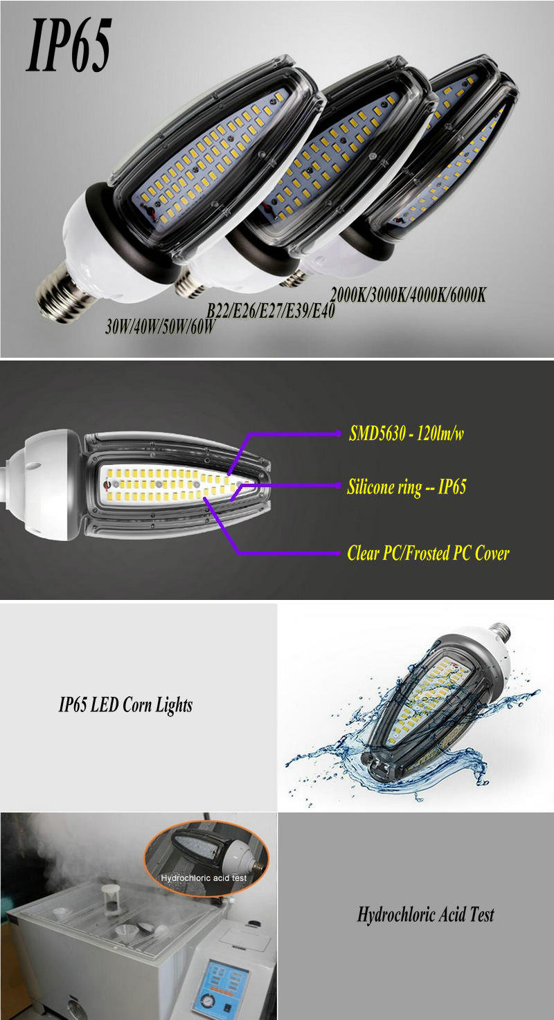 IP65 Newest Design Street Bulb E26 E27 E39 E40 30W 40W 50W LED Corn Light