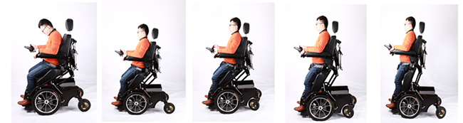 Luxury Standing Electric Wheelchair with Backrest Reclining and Lying Function