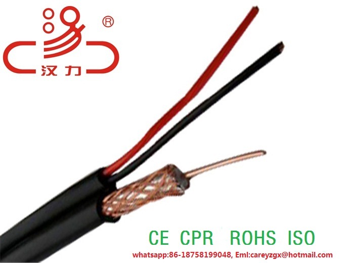 Rg59 2c Power Line Coaxial TV Cable CCS Conductor for Audio / Power Transmission