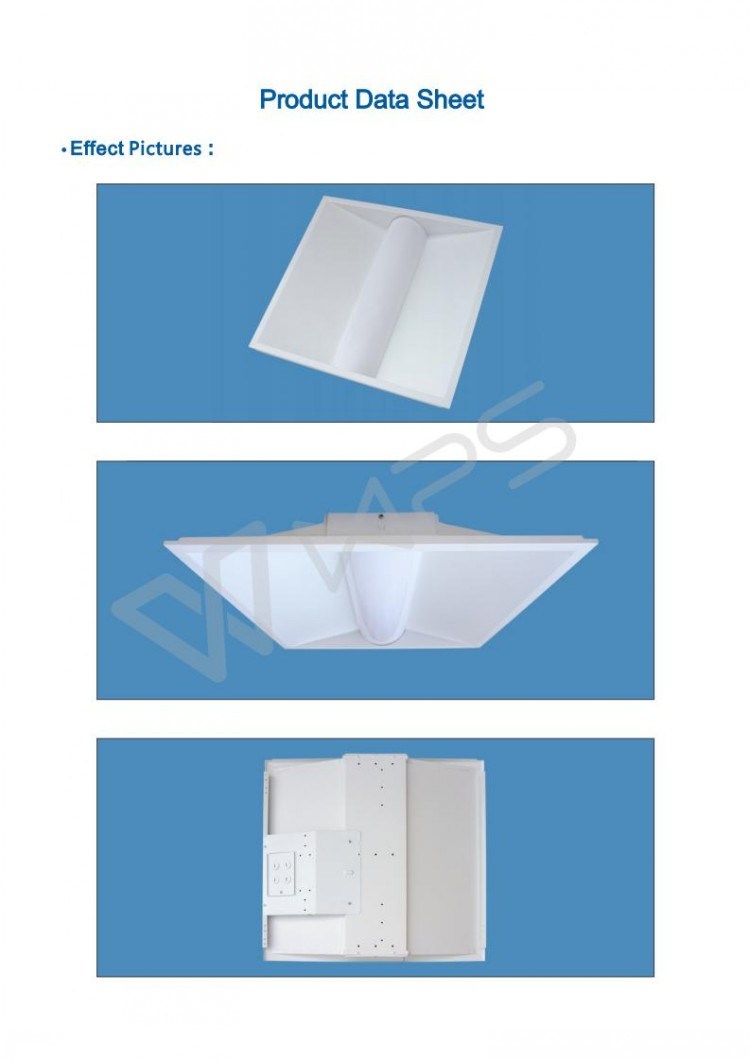 30W 50W Recessed Troffer LED Light Panel, 2X2 LED Ceiling Panel Light, Office Square LED Panel Light