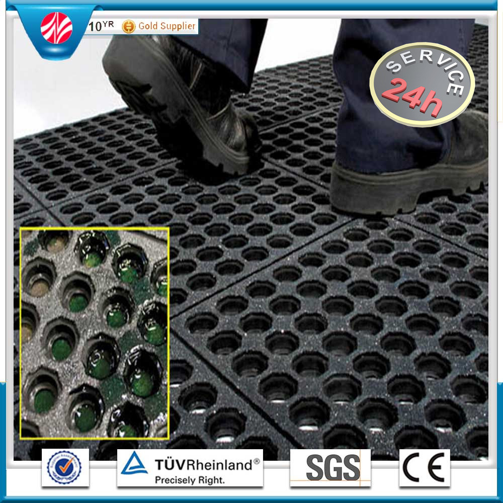 Drainage Anti-Fatigue Interlocking Rubber Floor Mat (GM0407)