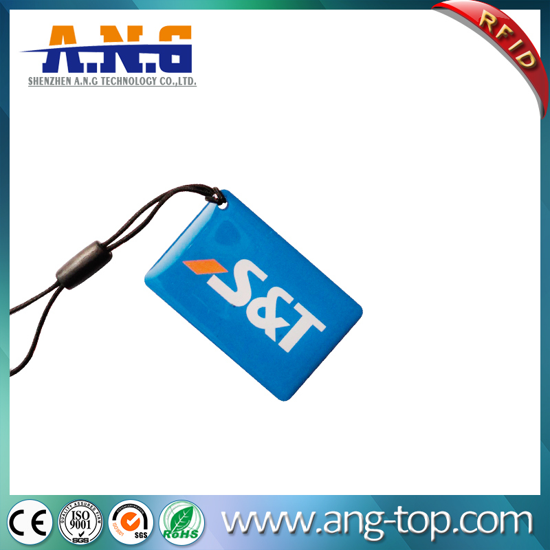 Irregular Shape RFID Epoxy Card with Hole Punch and Lanyard