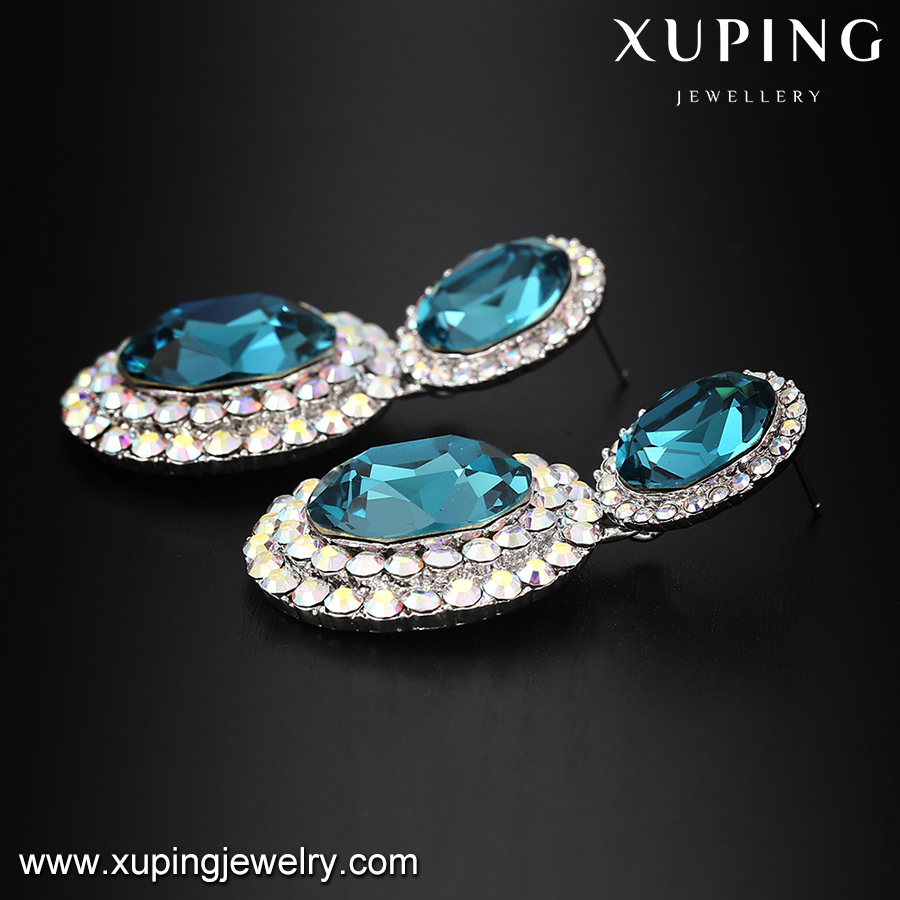 Xuping Moon Star Designs Jewelry Earrings, Crystals From Swarovski Fancy Girls Studs