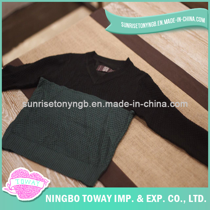 Baby Boy Clothes Kids Wear Black Knitting Crochet V Neck Sweater