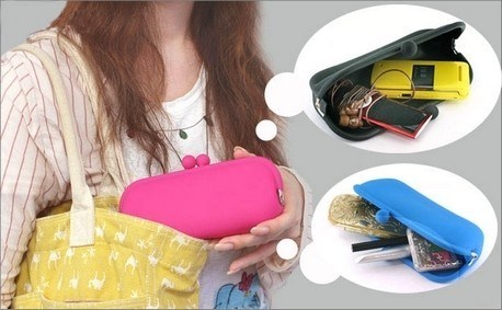 Silicone Pouch for Glasses Cellphone Cosmetics Keys