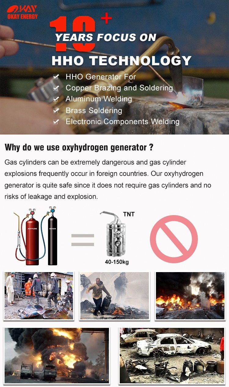 Oxy-Hydrogen Generator Flame Torch Anti-Backback Welding Machine
