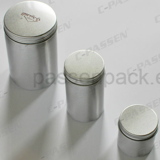 Luxury Aluminum Tea Canister with Logo Embossing (PPC-AC-1701)