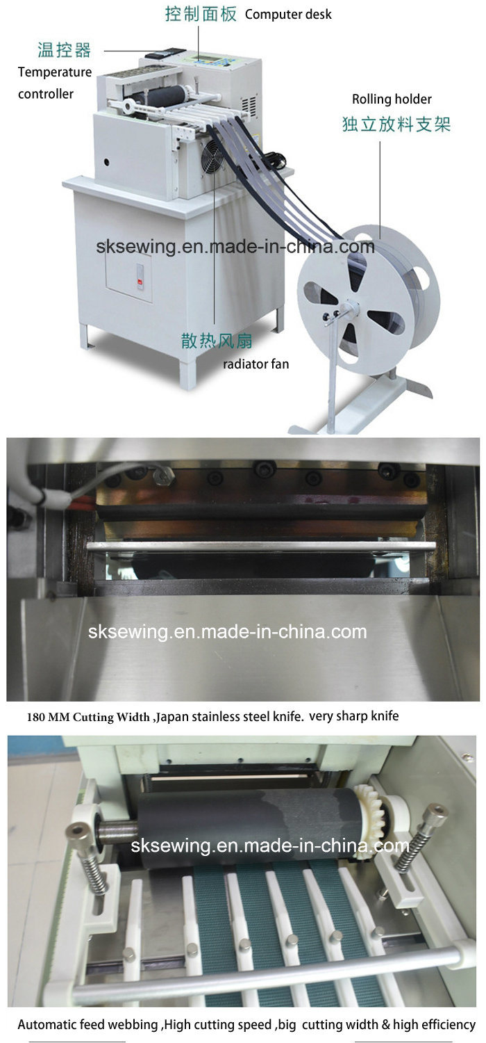 Automatic Strip Nylon Webbing Cutter Hot Blade Fabric Cutting Machine