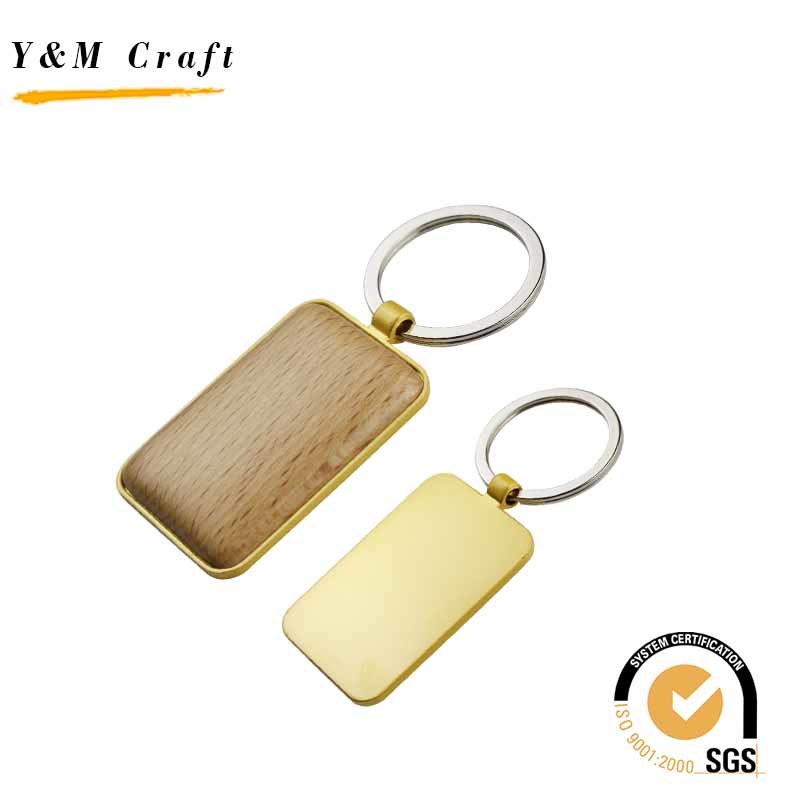 Rectangle Wood Keychain with High Quality