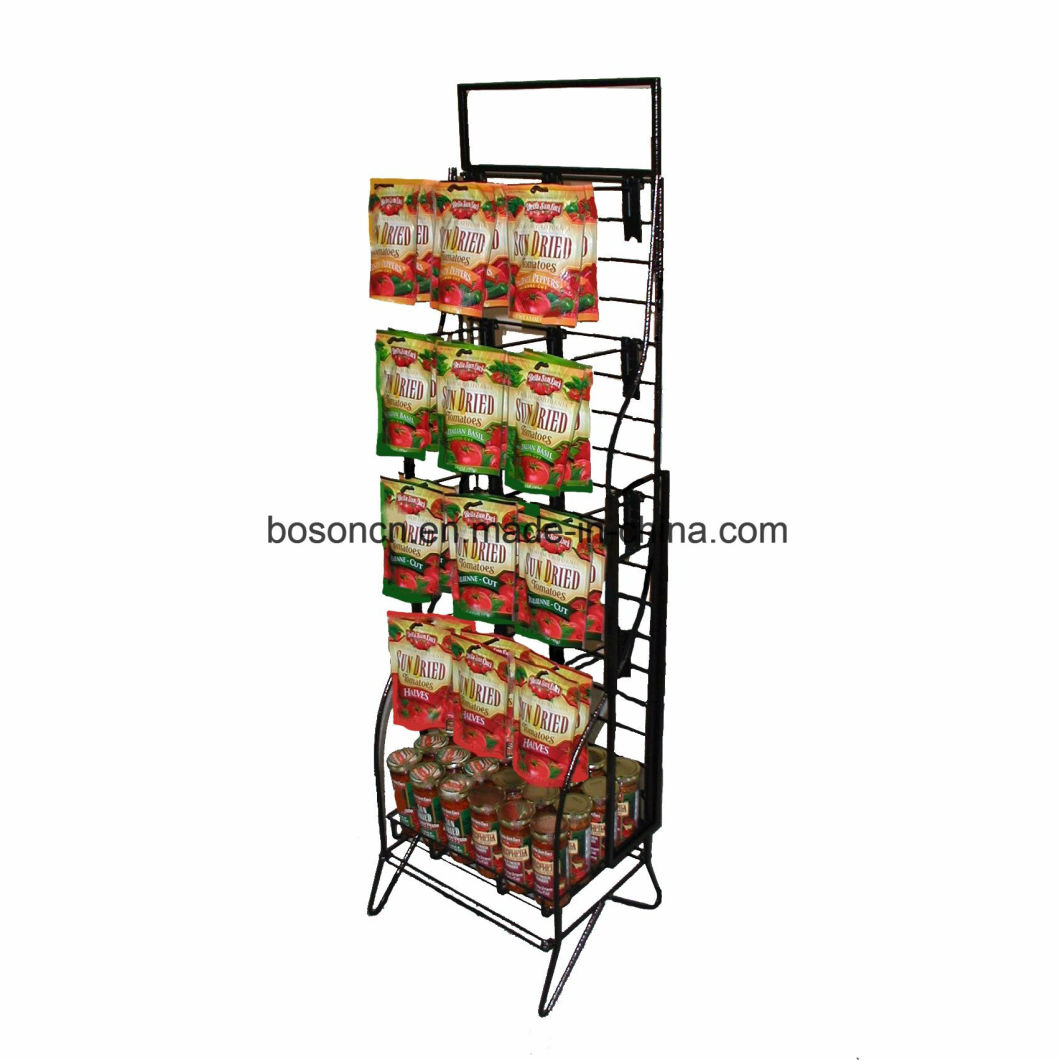 5 Shelf Ornate Fold-up Metal Wire Display Rack