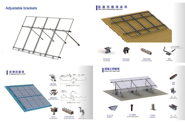 Aluminum Solar Mounting Brackets for Tile Roof