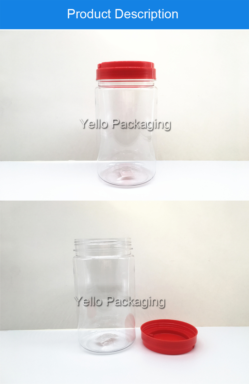 Factory Price Empty Clear Food Storage Plastic Jar