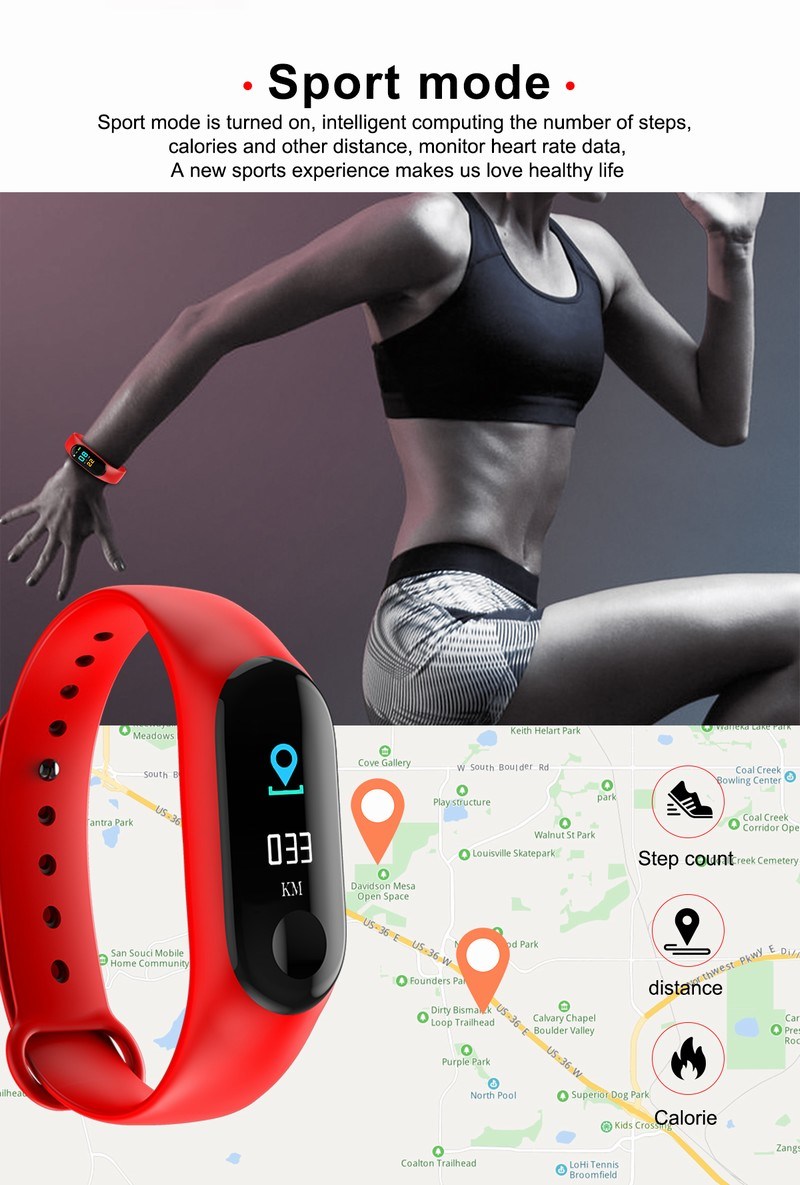 Waterproof IP67 Heart Rate Blood Pressure Monitoring Smart Bracelet