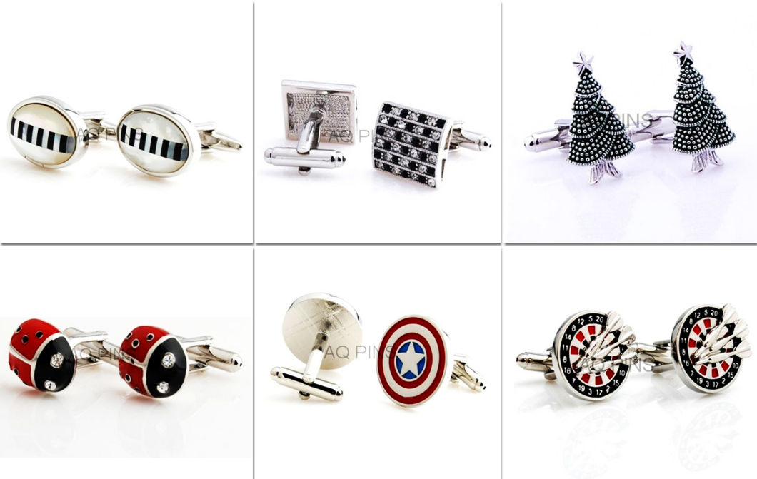 Customized Gift Promotional Decorative Zinc Alloy Metal Cufflink (002)