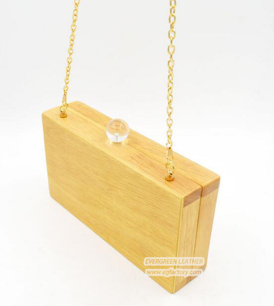 Fashion Squre Wooden Bag Lady Bags Evening Bag Woman Clutch Bags with Cheaper Price Eb899