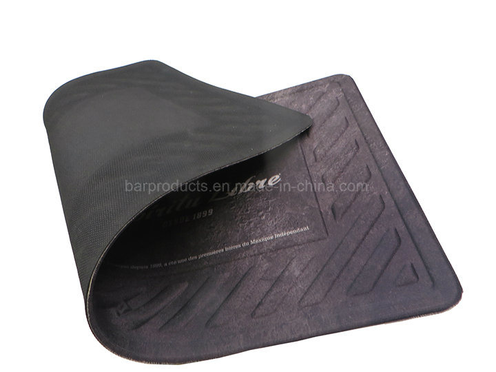 Nature Rubber Bar Mat with Emboss Logo for Promotions