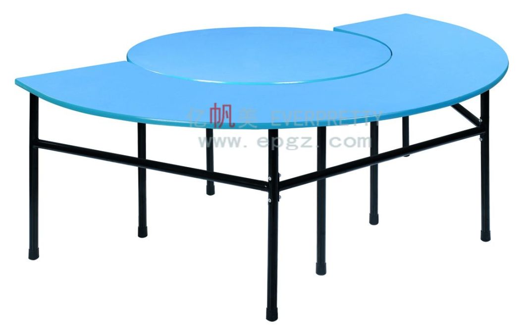 Kindergarten Furniture Kids U Shape Table with Plastic Chairs