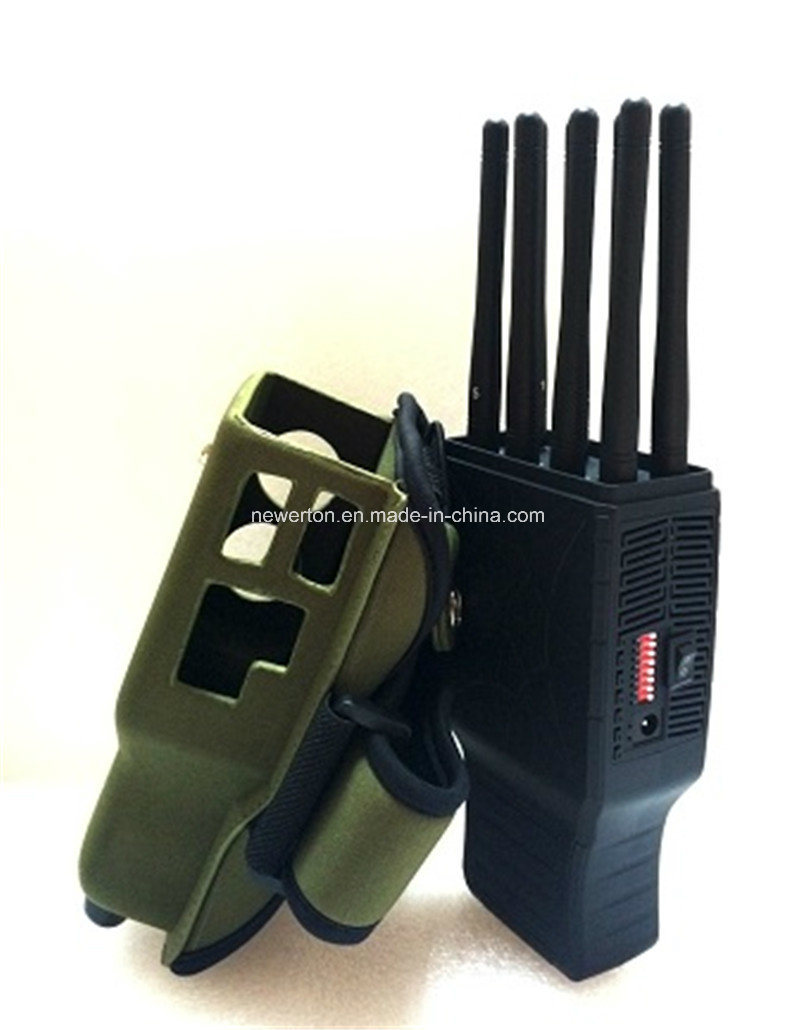 Portable Eight Antenna Jammer for All 2g/3G/4G Cellphone, GPS, WiFi, Lojack Remote Control with Alarm Jammer System