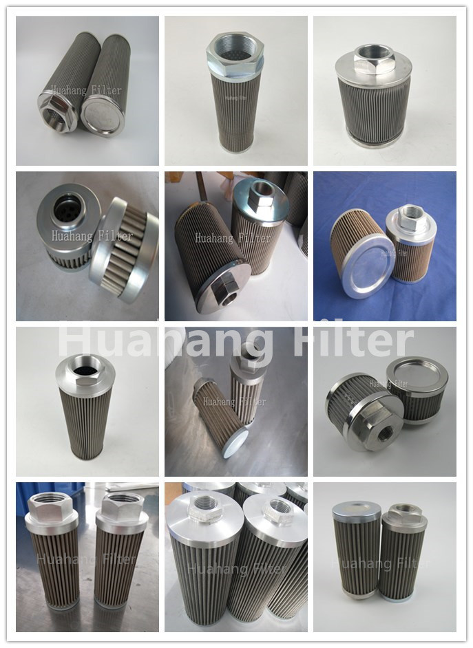 Stainless steel pleated hydraulic suction filter polymer melt oil filter HWU-80*80G