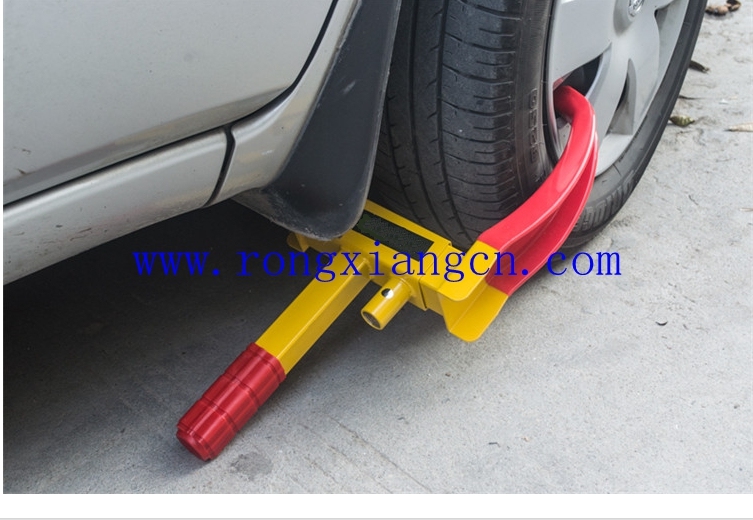 Red and Yellow Small Wheel Clamp for Car for Motorcycle