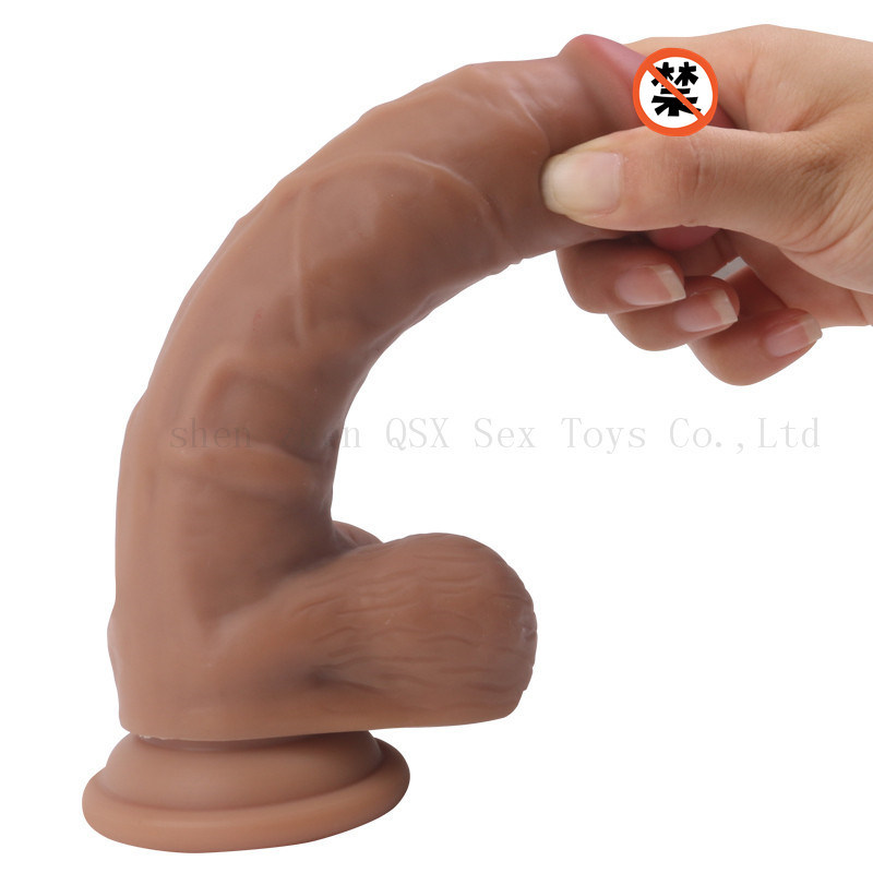 Women Sex Toy Lifelike 100% Liquid Silicone Dildo